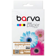 Суперглянцевий фотопапір 10x15, 255г/м2, 100 л, BARVA Profi (IP-R255-265)