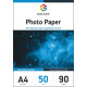 Самоклеючийся матовий фотопапір Galaxy А4, 90g, 50л (GAL-A4SAMMC90-50)